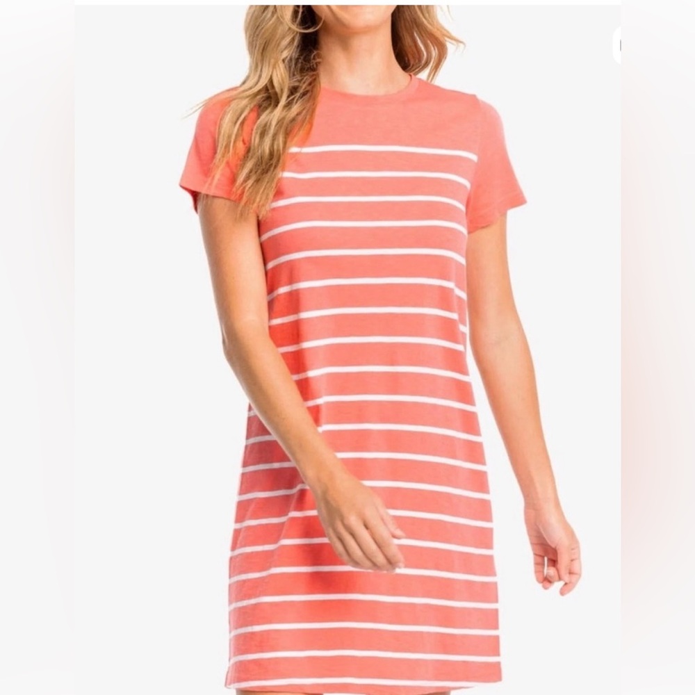 Southern Tide Striped Tee Dress. NWT